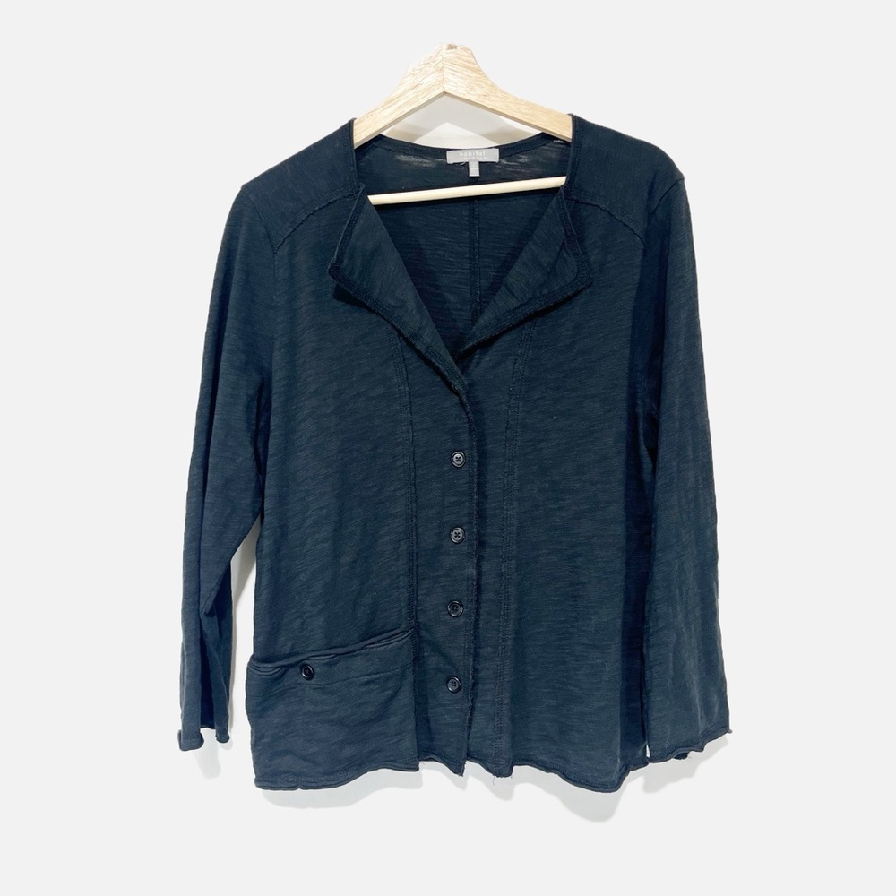 Habitat Clothes To Live In Stretch Knit Top Charcoal Botton Down Lagan Look Lg